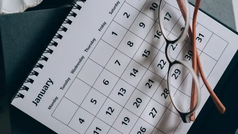 Kalender met bril